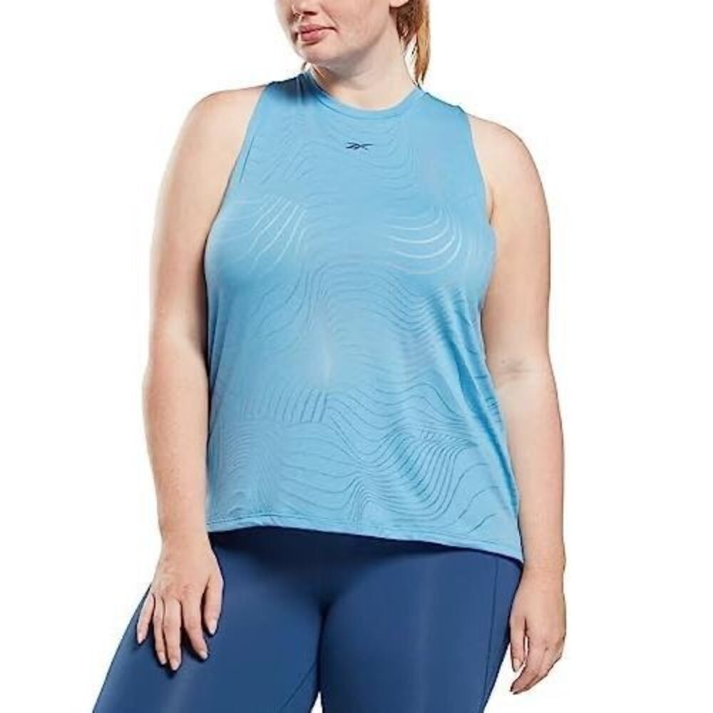 Reebok‎ Women's Burnout Tank, Essential Blue, X-Large Plus
